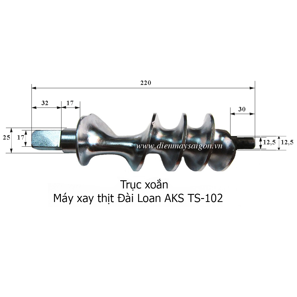 Trục xoắn máy xay thịt AKS TS-102 Trục xoắn máy xay thịt AKS TS-102